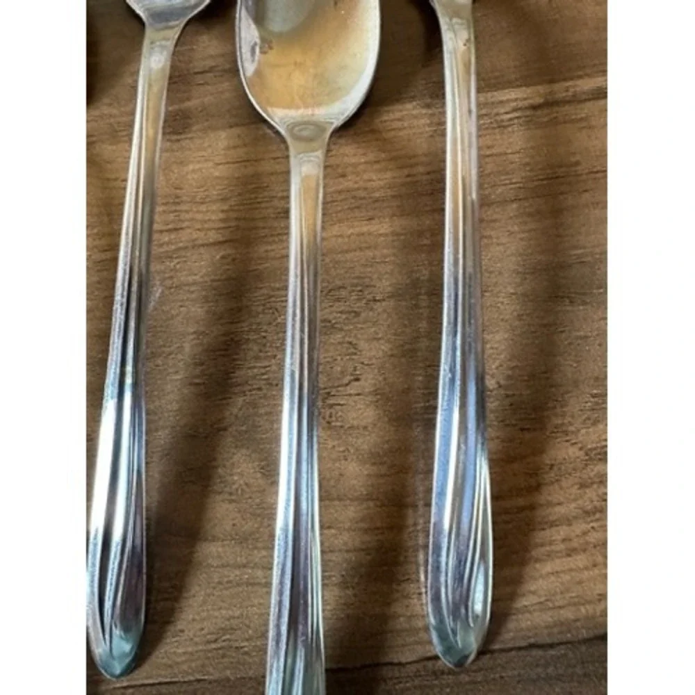 Superior Stainless USA Spoons Flatware Set of 5 Ice Tea Spoons‎